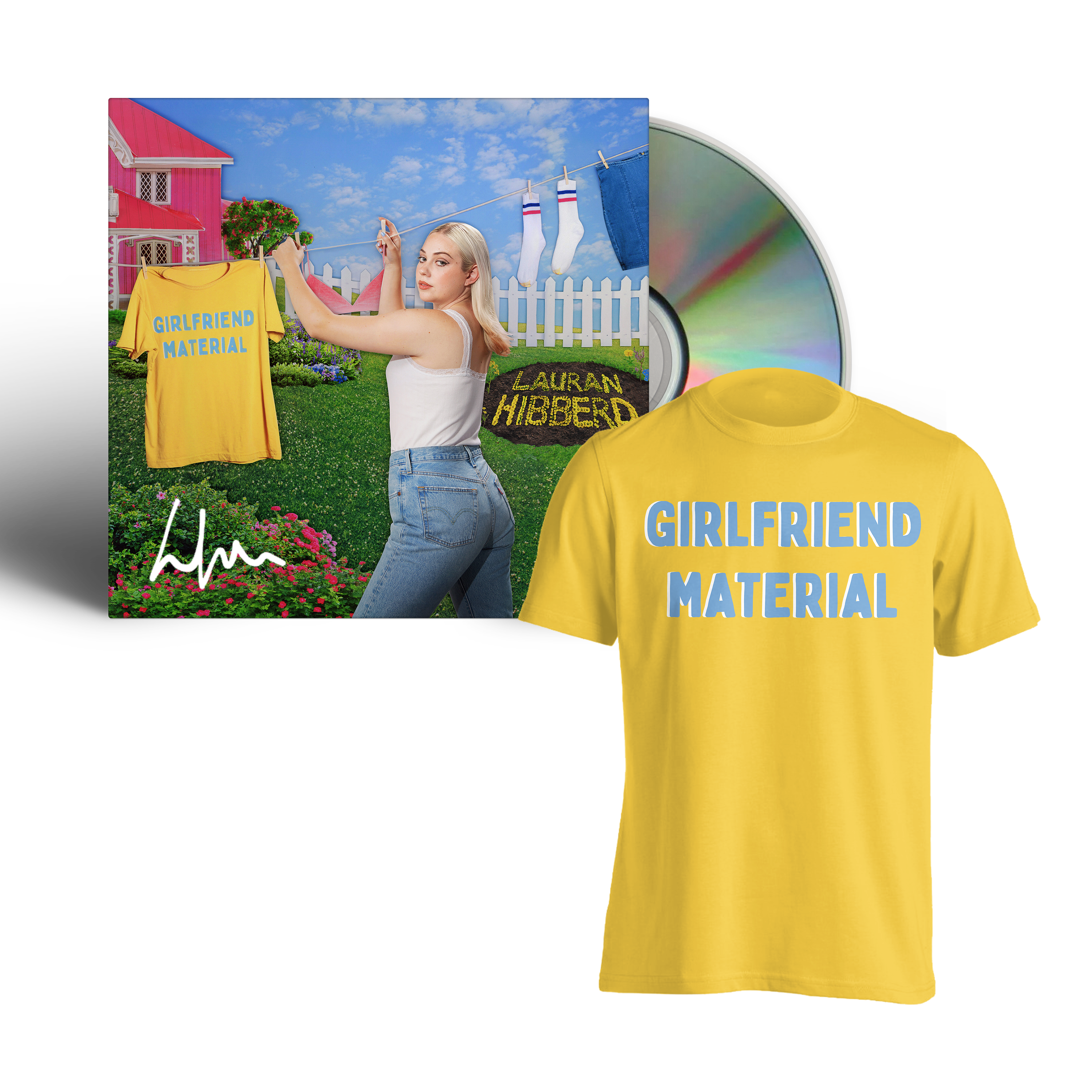 girlfriend material: T-Shirt + Signed CD
