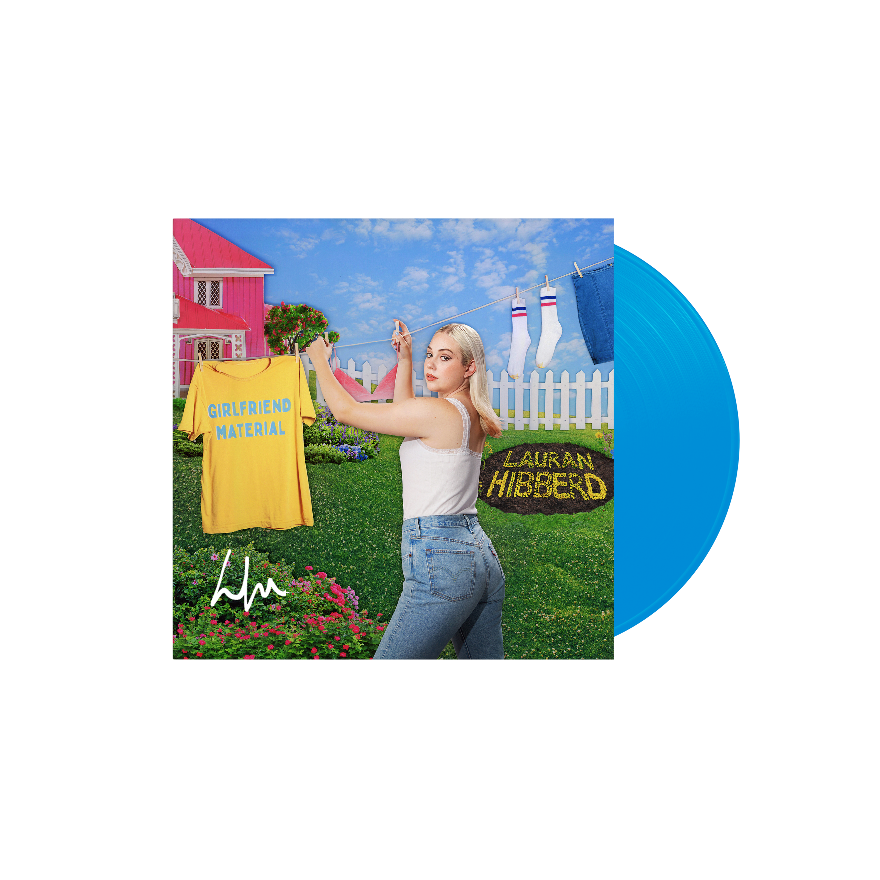 Lauran Hibberd - girlfriend material: Signed Sky Blue Vinyl LP